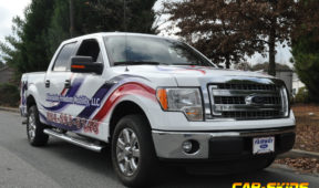 Affordable Freedom Mobility corporate pick-up wrap with lettering and custom graphics