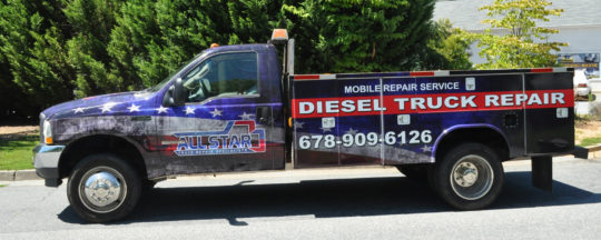 Diesel Truck Repair corporate work vehicle wrap