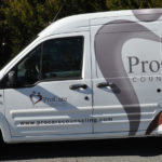 ProCare corporate van wrap with logos and lettering