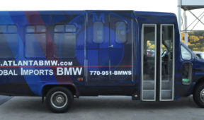 Global Imports BMW corporate bus wrap