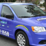 Smart Green corporate van wrap with side logo and lettering