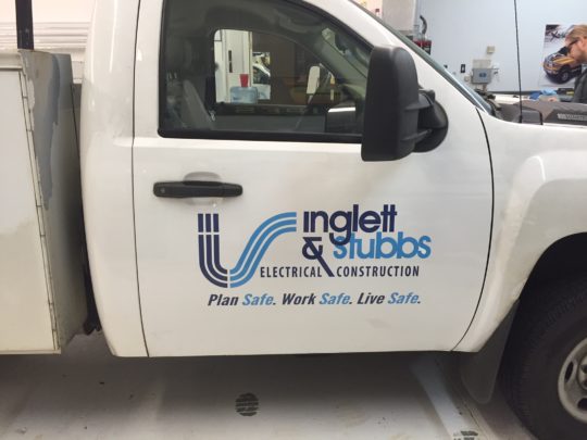 Inglett and Stubbs corporate vehicles logos and lettering.