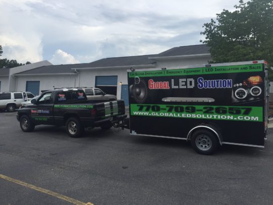 Global LED simplist corporate wrap with lettering