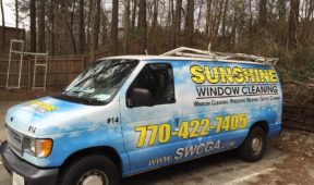 Sunshine Window Cleaning corporate van wrap